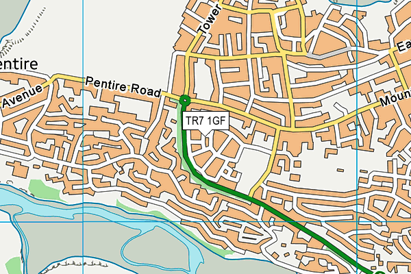 TR7 1GF map - OS VectorMap District (Ordnance Survey)