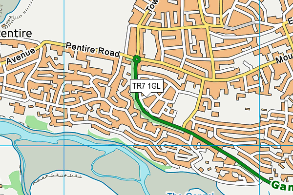 TR7 1GL map - OS VectorMap District (Ordnance Survey)