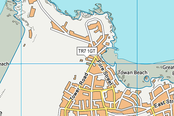 TR7 1GT map - OS VectorMap District (Ordnance Survey)