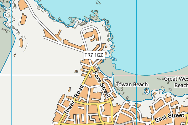 TR7 1GZ map - OS VectorMap District (Ordnance Survey)