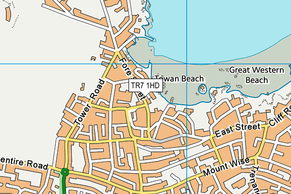 TR7 1HD map - OS VectorMap District (Ordnance Survey)