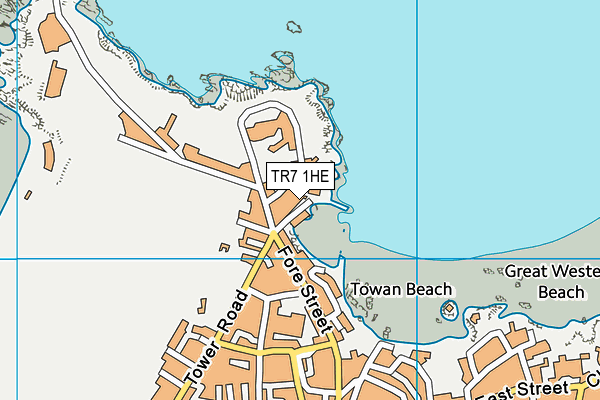 TR7 1HE map - OS VectorMap District (Ordnance Survey)