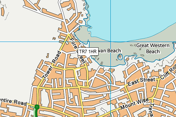 TR7 1HR map - OS VectorMap District (Ordnance Survey)