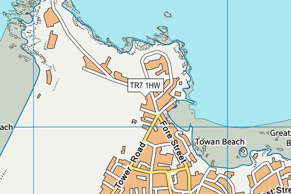 TR7 1HW map - OS VectorMap District (Ordnance Survey)
