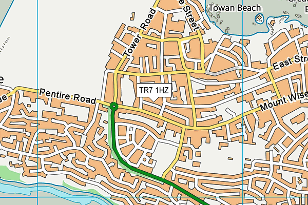 TR7 1HZ map - OS VectorMap District (Ordnance Survey)