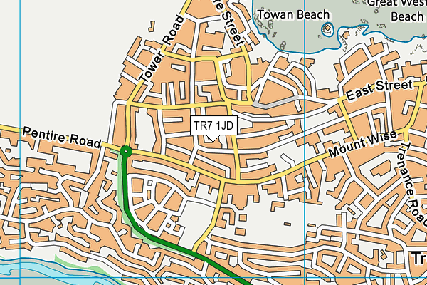 TR7 1JD map - OS VectorMap District (Ordnance Survey)