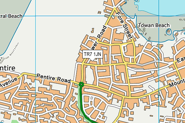 TR7 1JN map - OS VectorMap District (Ordnance Survey)