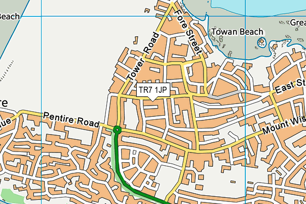 TR7 1JP map - OS VectorMap District (Ordnance Survey)