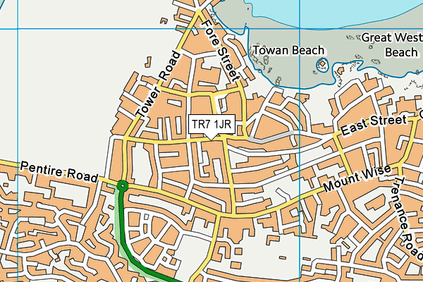 TR7 1JR map - OS VectorMap District (Ordnance Survey)