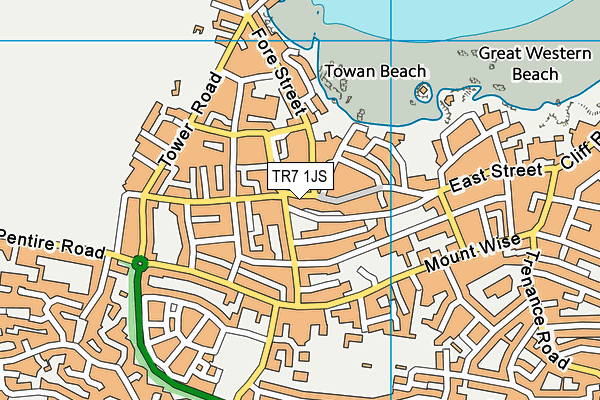TR7 1JS map - OS VectorMap District (Ordnance Survey)