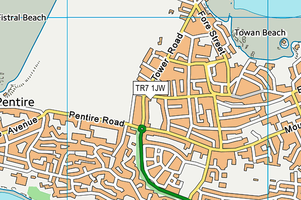 TR7 1JW map - OS VectorMap District (Ordnance Survey)