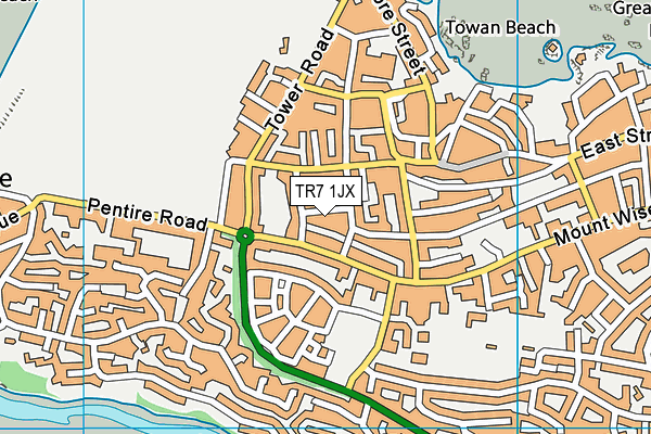 TR7 1JX map - OS VectorMap District (Ordnance Survey)