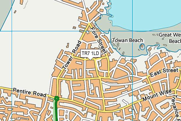 TR7 1LD map - OS VectorMap District (Ordnance Survey)