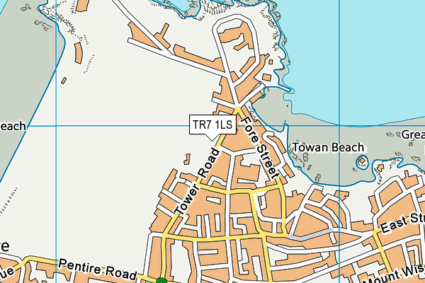 TR7 1LS map - OS VectorMap District (Ordnance Survey)