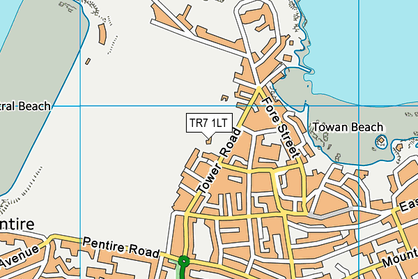 Newquay Golf Club map (TR7 1LT) - OS VectorMap District (Ordnance Survey)