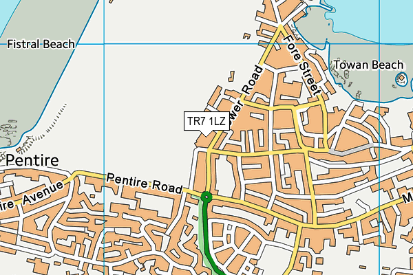 TR7 1LZ map - OS VectorMap District (Ordnance Survey)