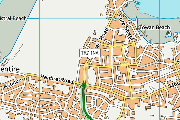 TR7 1NA map - OS VectorMap District (Ordnance Survey)