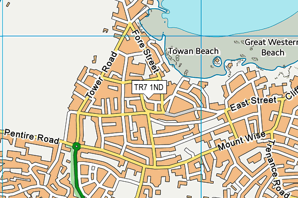 TR7 1ND map - OS VectorMap District (Ordnance Survey)
