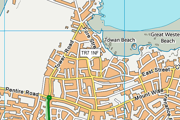 TR7 1NF map - OS VectorMap District (Ordnance Survey)