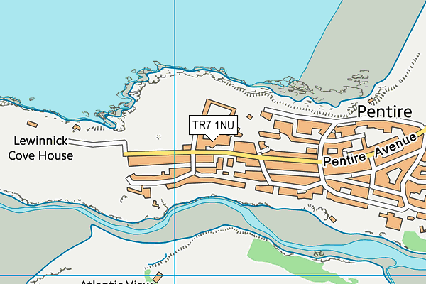 Pentire Hotel map (TR7 1NU) - OS VectorMap District (Ordnance Survey)