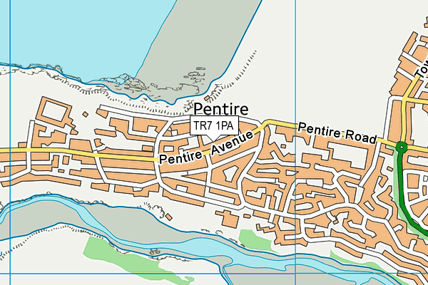 TR7 1PA map - OS VectorMap District (Ordnance Survey)