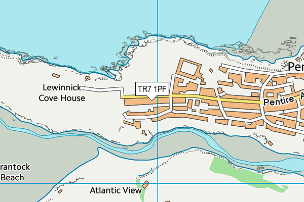 TR7 1PF map - OS VectorMap District (Ordnance Survey)