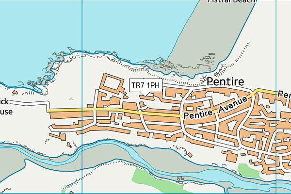 TR7 1PH map - OS VectorMap District (Ordnance Survey)