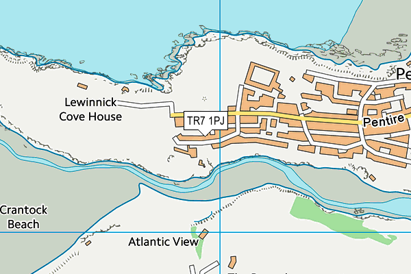 TR7 1PJ map - OS VectorMap District (Ordnance Survey)