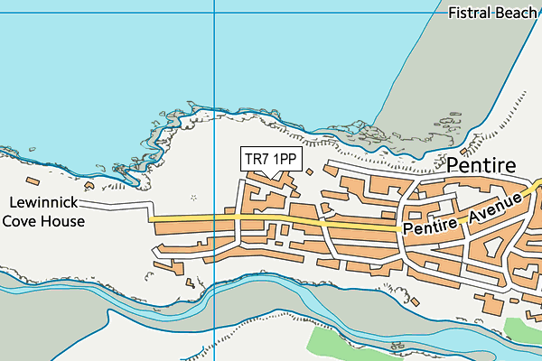 TR7 1PP map - OS VectorMap District (Ordnance Survey)