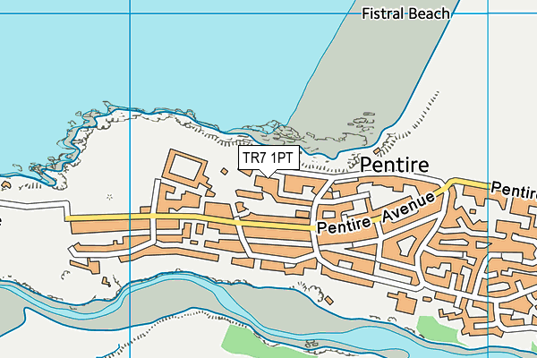 Fistral Beach Spa map (TR7 1PT) - OS VectorMap District (Ordnance Survey)