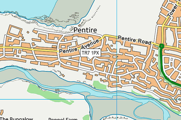 TR7 1PX map - OS VectorMap District (Ordnance Survey)