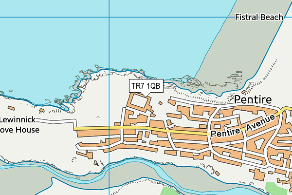 TR7 1QB map - OS VectorMap District (Ordnance Survey)