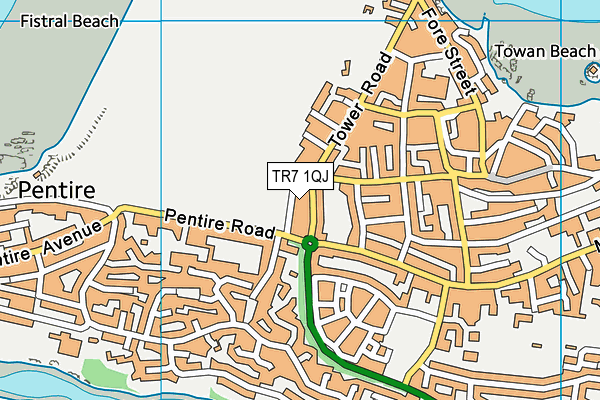 TR7 1QJ map - OS VectorMap District (Ordnance Survey)