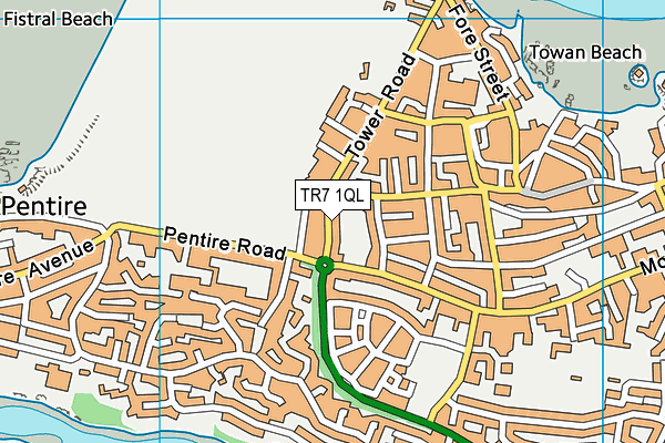 TR7 1QL map - OS VectorMap District (Ordnance Survey)