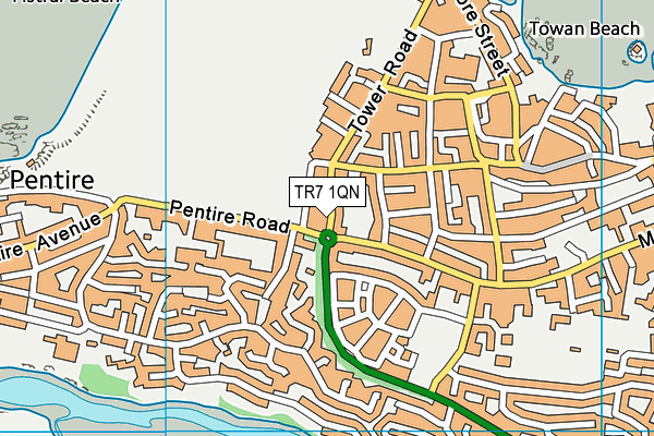 TR7 1QN map - OS VectorMap District (Ordnance Survey)