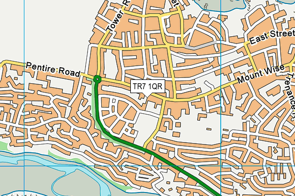 TR7 1QR map - OS VectorMap District (Ordnance Survey)