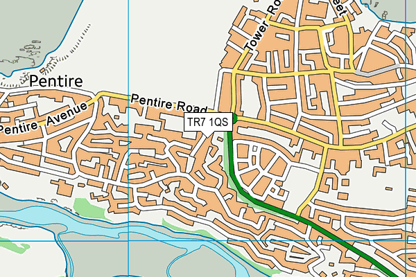 TR7 1QS map - OS VectorMap District (Ordnance Survey)