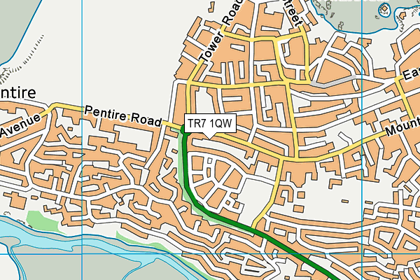 TR7 1QW map - OS VectorMap District (Ordnance Survey)