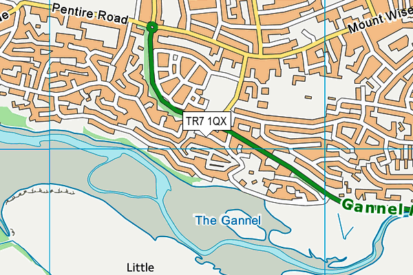 TR7 1QX map - OS VectorMap District (Ordnance Survey)
