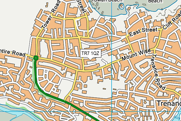 TR7 1QZ map - OS VectorMap District (Ordnance Survey)