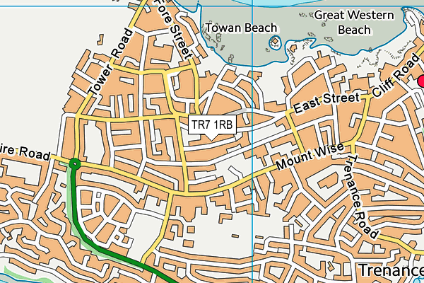TR7 1RB map - OS VectorMap District (Ordnance Survey)