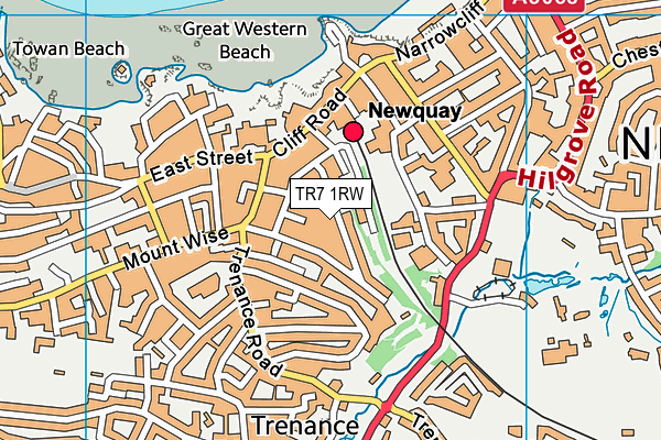 TR7 1RW map - OS VectorMap District (Ordnance Survey)