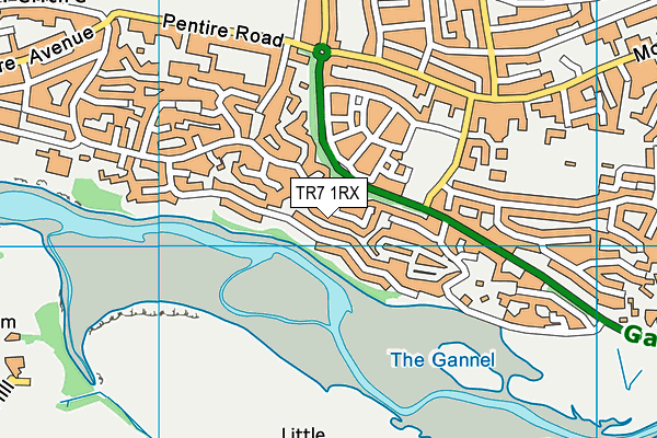 TR7 1RX map - OS VectorMap District (Ordnance Survey)