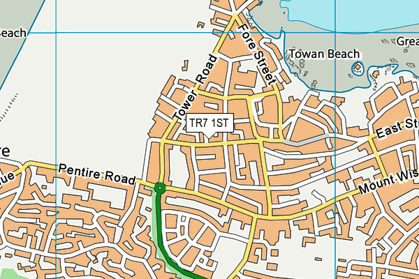 TR7 1ST map - OS VectorMap District (Ordnance Survey)