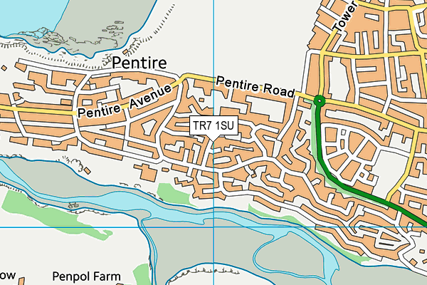 TR7 1SU map - OS VectorMap District (Ordnance Survey)