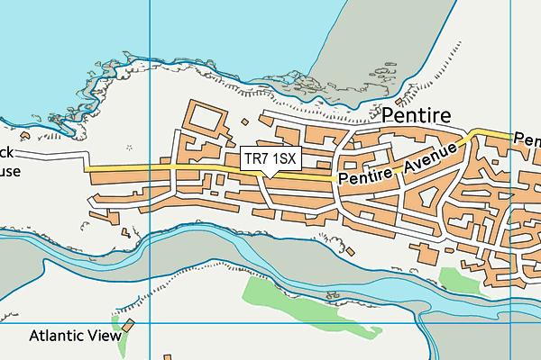 TR7 1SX map - OS VectorMap District (Ordnance Survey)