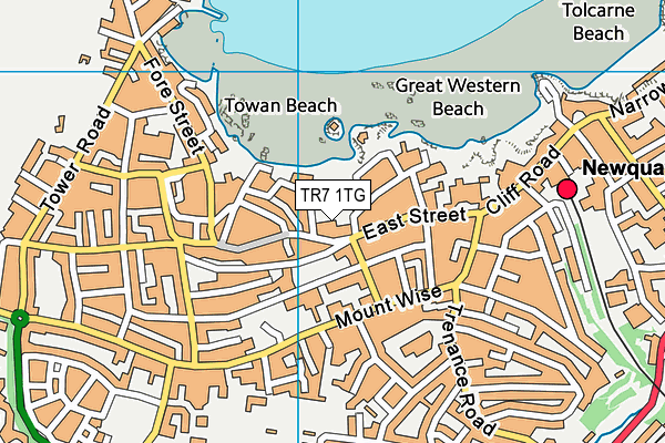 TR7 1TG map - OS VectorMap District (Ordnance Survey)