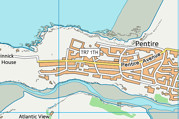 TR7 1TH map - OS VectorMap District (Ordnance Survey)