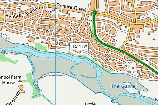TR7 1TW map - OS VectorMap District (Ordnance Survey)