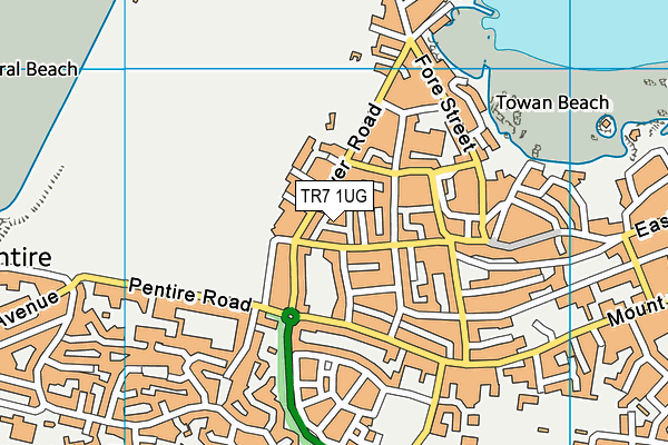 TR7 1UG map - OS VectorMap District (Ordnance Survey)